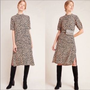 Anthropologie McKenzie Leopard Print Tunic Dress chic trendy relaxed fit